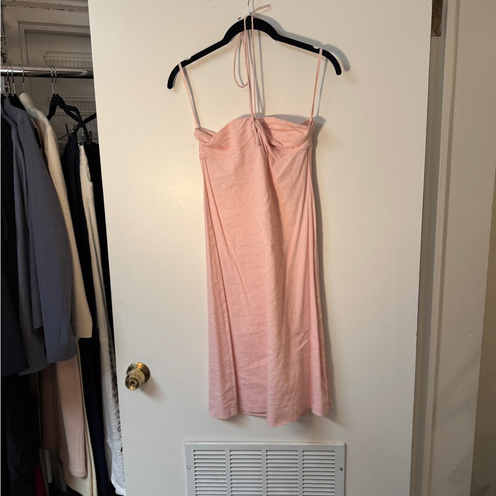 Theory • Elegant Halter Dress • Pink • 2